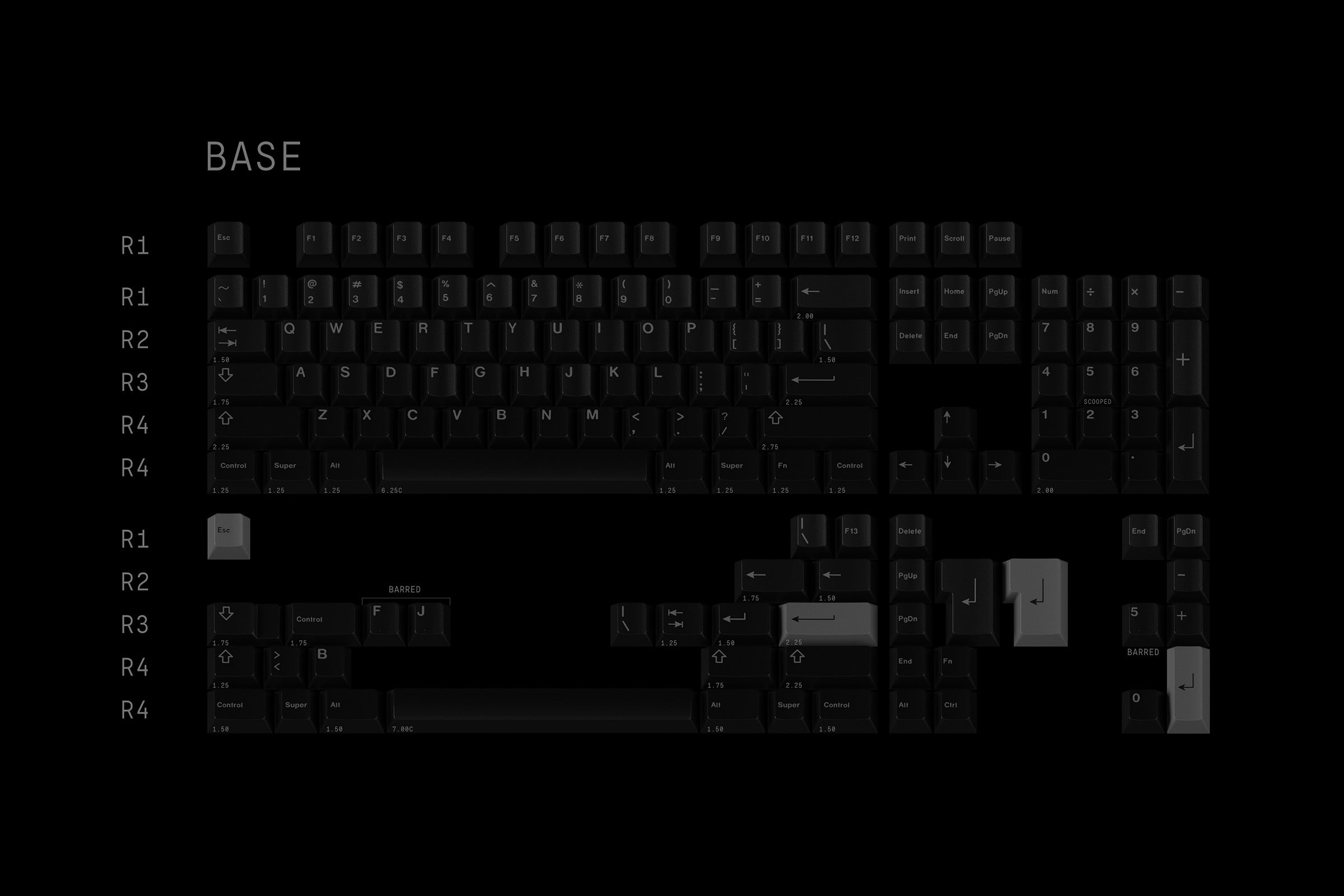 GMK CYL Grey on Black